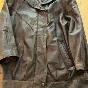 Elegant Brown Leather Jacket for Women